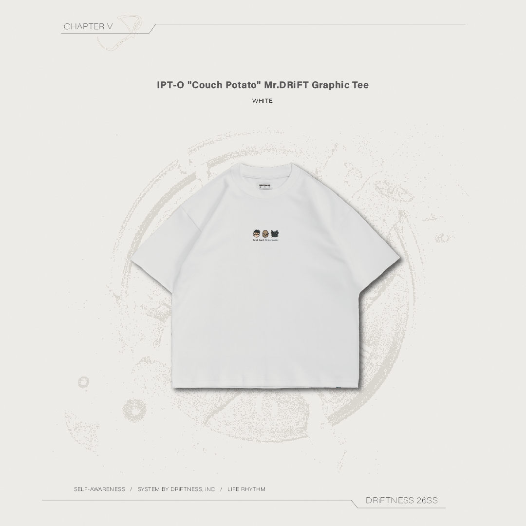 DRiFTNESS｜IPT-O "Couch Potato" Mr.DRiFT 背圖短袖 - White