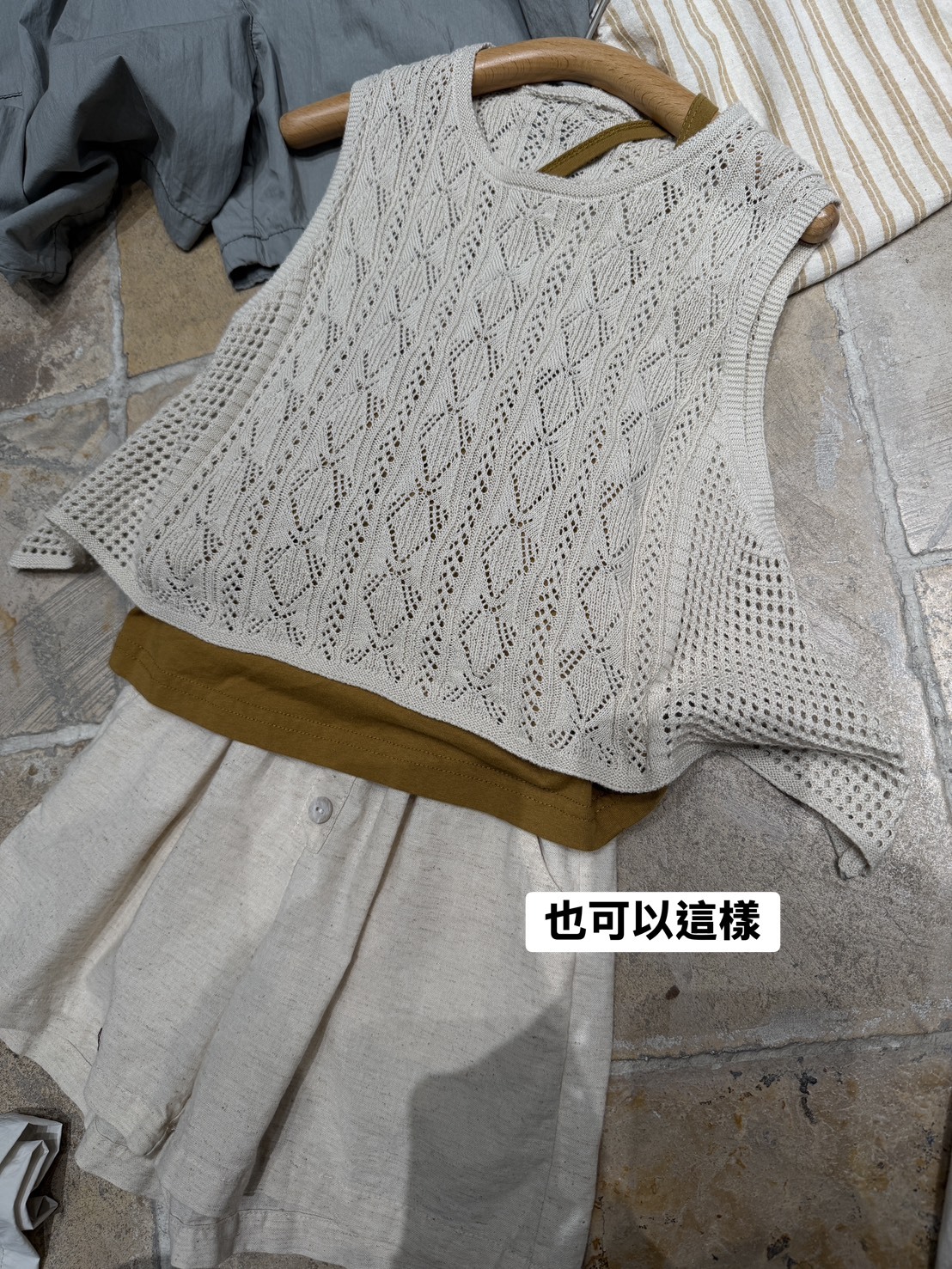 OT26X16棉麻扣子短褲