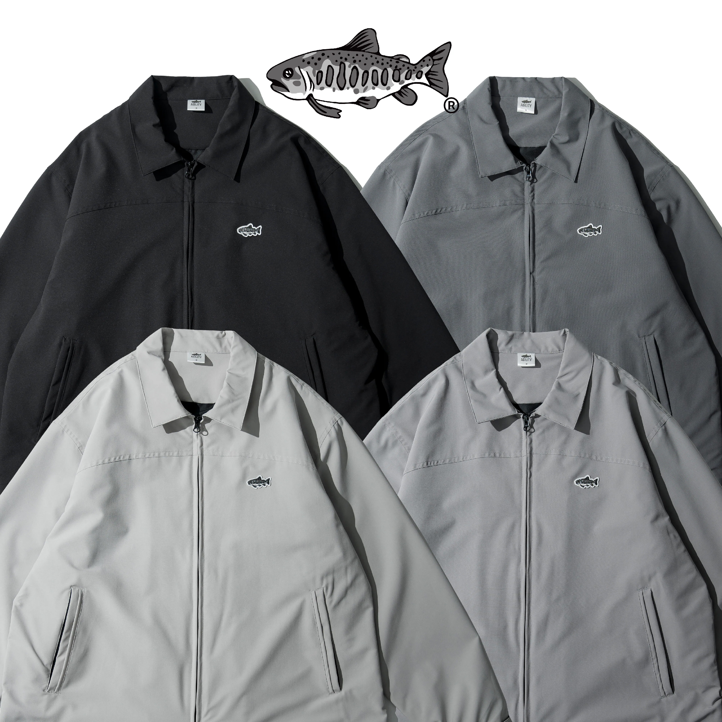 AGILITY SOLOTEX® Crew Coach Jacket 刺繡鮭魚 剪裁教練外套 [A-SOL-26]