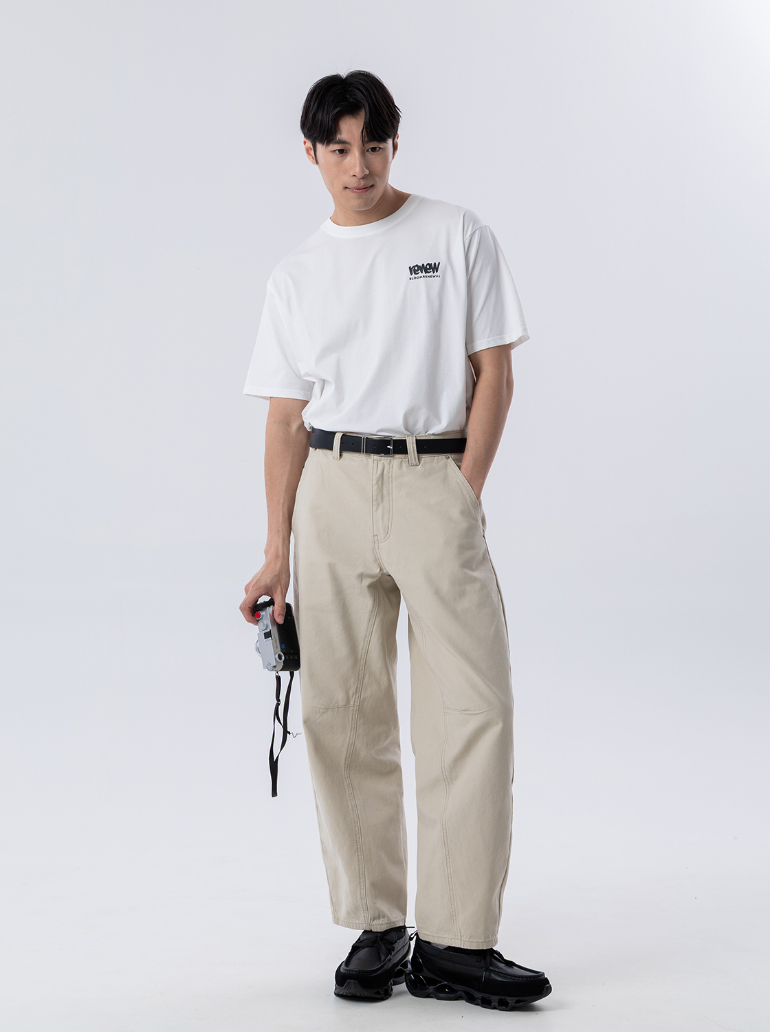 3D立體結構弧形拼接彎刀褲