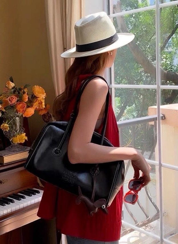 黑寬帶牛仔紳士草帽