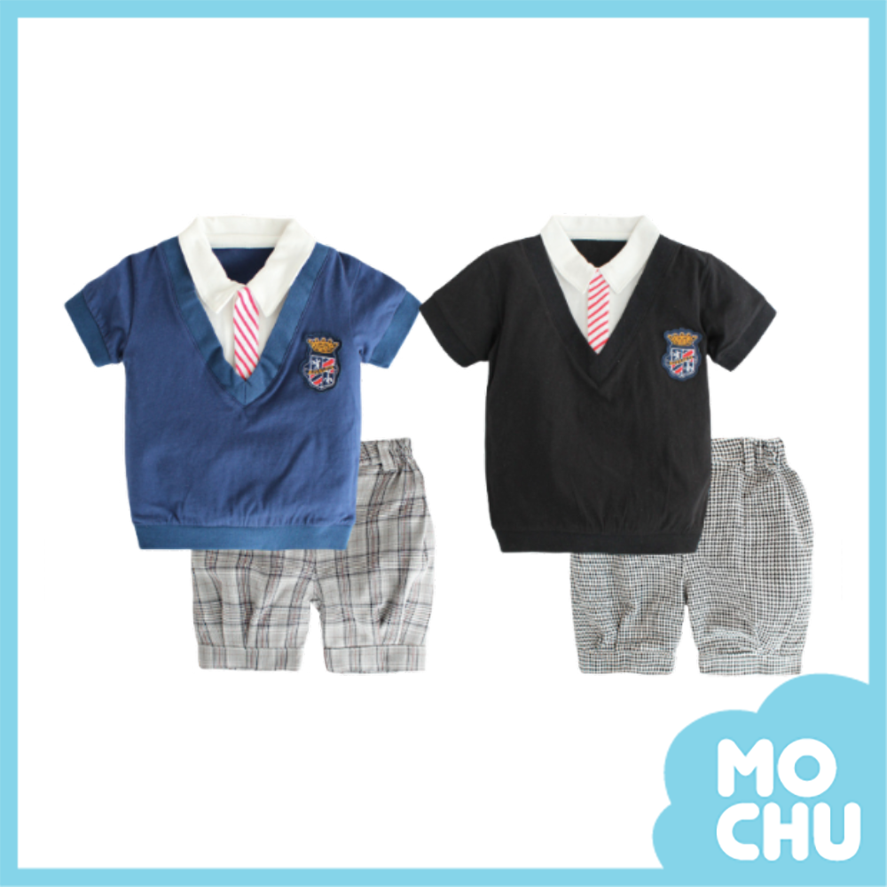 學院風紳士兩件式套裝(二色)