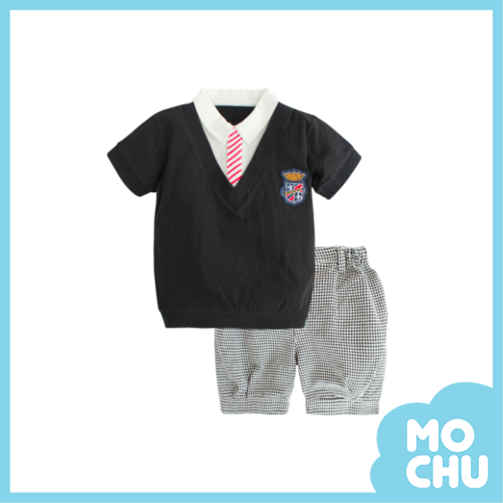 學院風紳士兩件式套裝(二色)