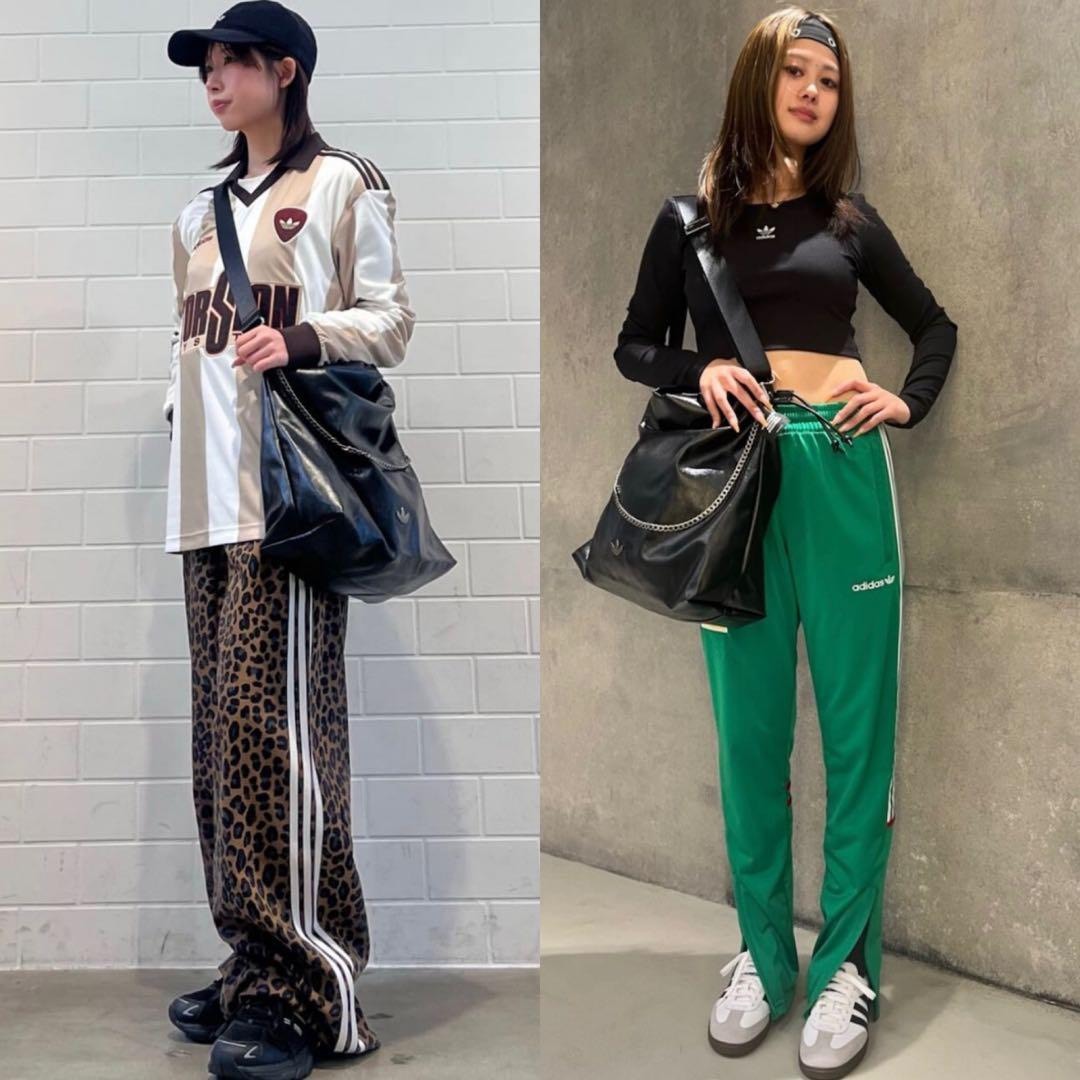 【Luxury】ADIDAS 愛迪達 小香鏈條包 皮革包 22bag 流浪包 三葉草 質感腋下包 手提肩 黑色亮皮 KS5157 KS5159