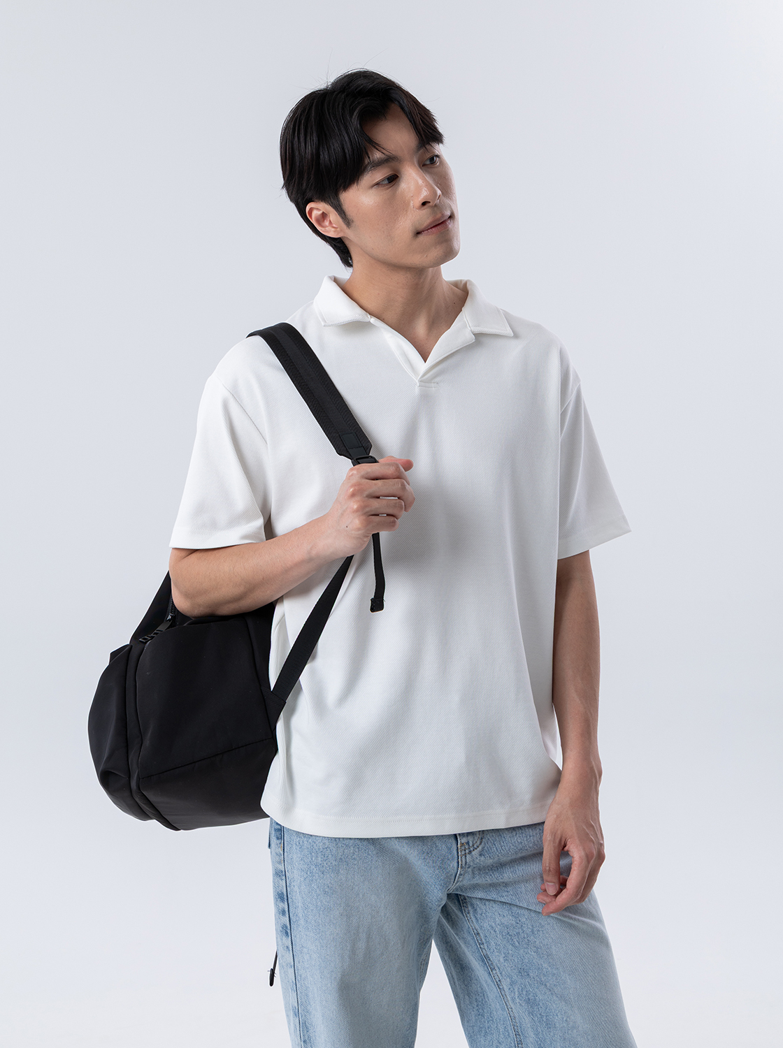 【期間限定】高質感斜紋紋理開襟翻領上衣