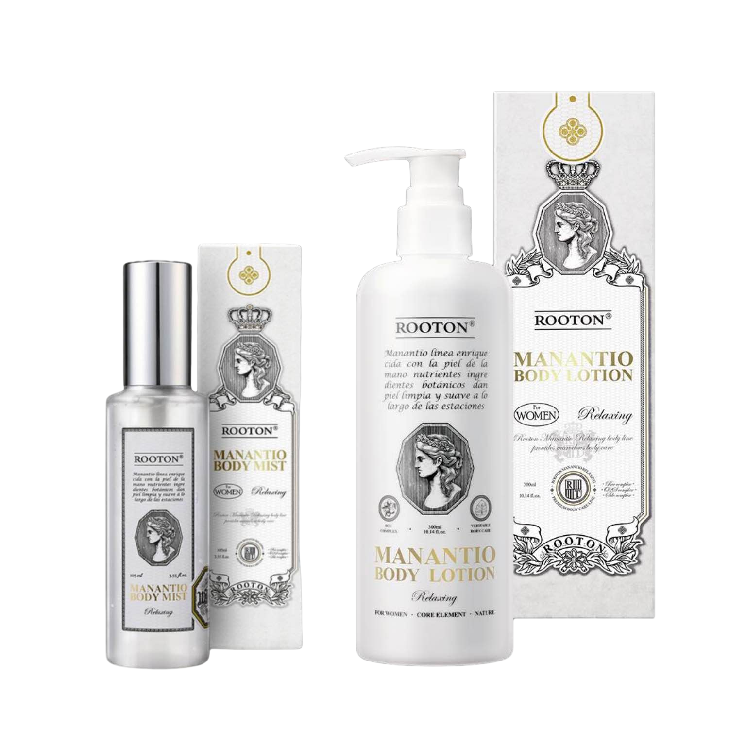 【ROOTON】淨粹植潤身體乳 300ml + 淨粹植潤奇蹟賦活身體噴霧 105ml  (效期：2027.07)  .