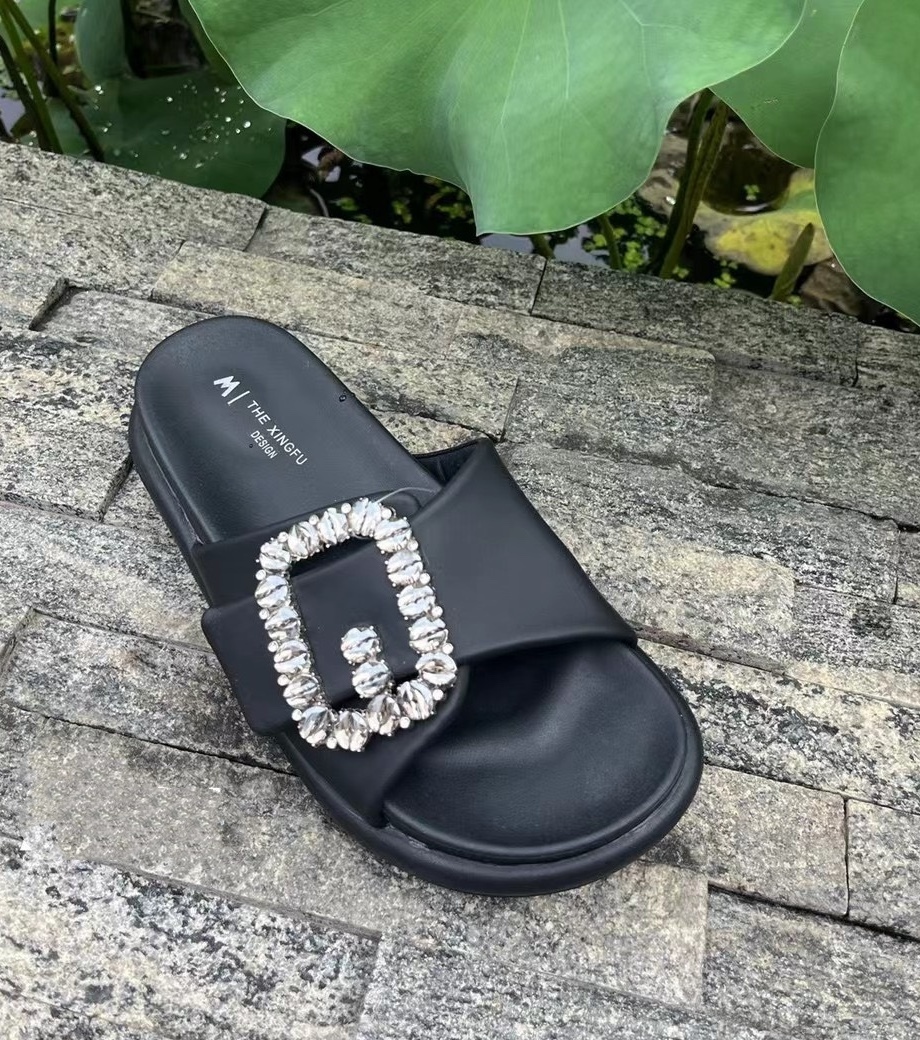 大方型水鑽拖鞋