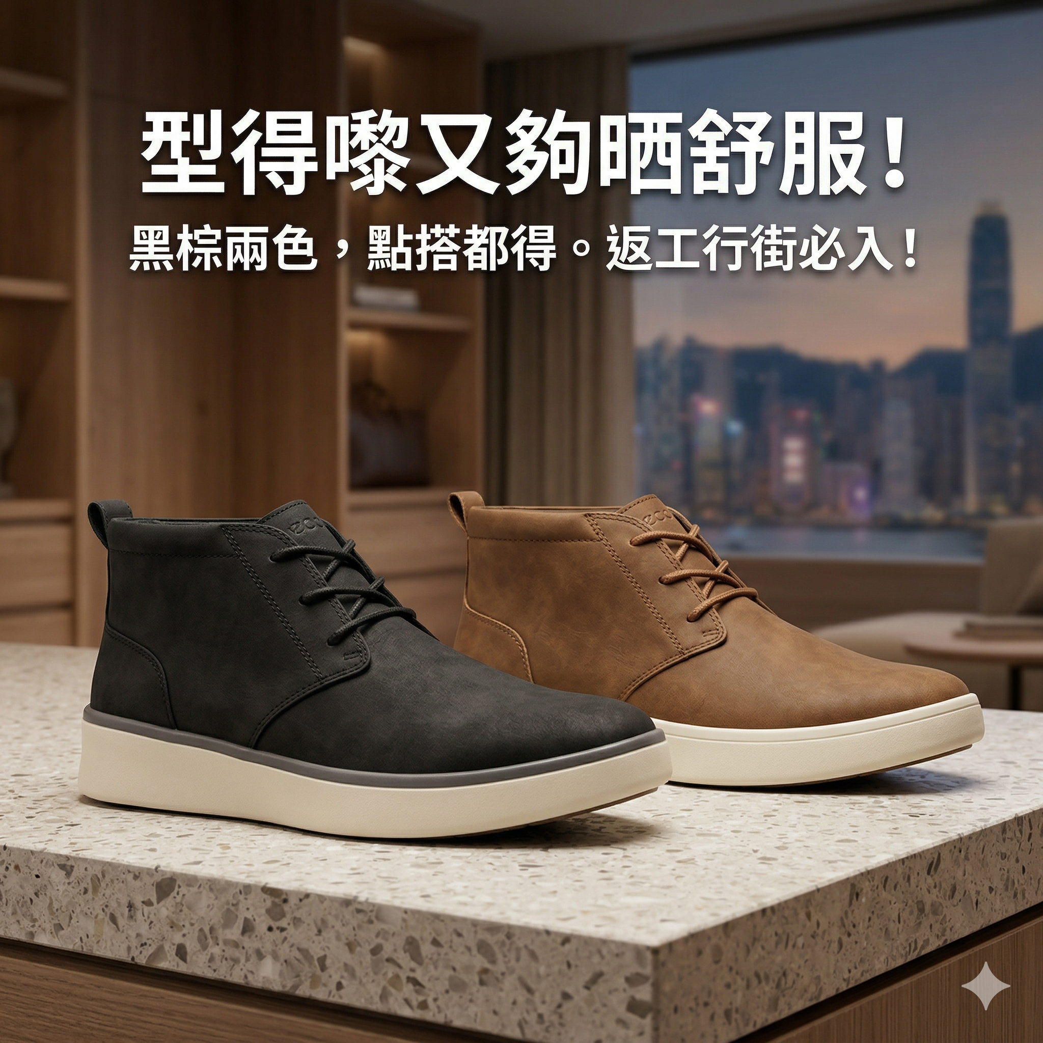 【預購】IZOD H040101 經典男裝 Chukka 中筒靴