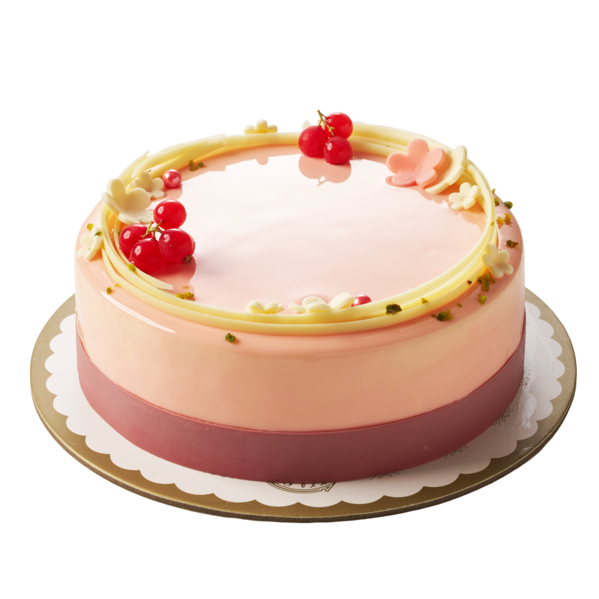 白桃覆盆子生乳酪慕斯蛋糕 WHITE PEACH & RASPBERRY CHEESECAKE MOUSSE
