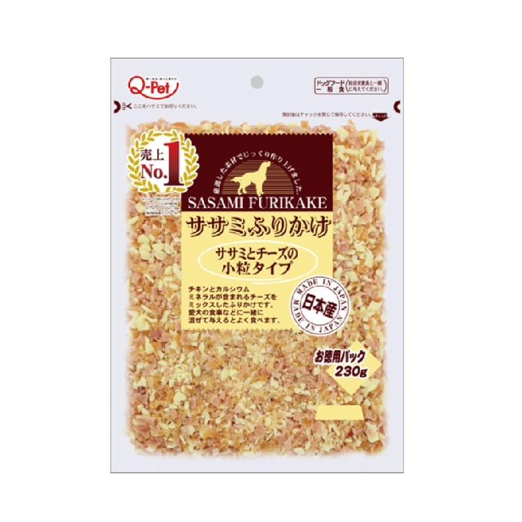 九州 日本產 雞柳芝士混合小粒拌糧 (含有鈣和礦物質) 230g