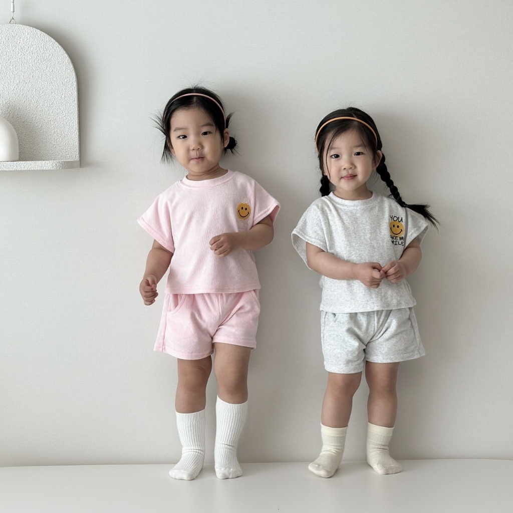 正韓夏MORAN 嫩嬰小童四色微笑套裝