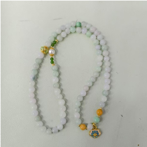 0401gz10-翡翠-翡翠DIY項鏈約6mm（A10）