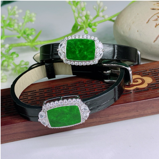 0401gz30-翡翠-銀鑲手錶牌（A30）