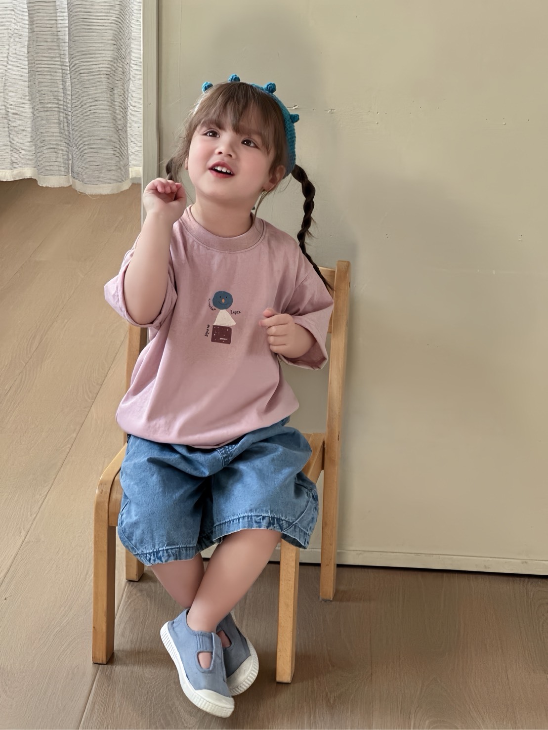 幾何笑臉短袖上衣