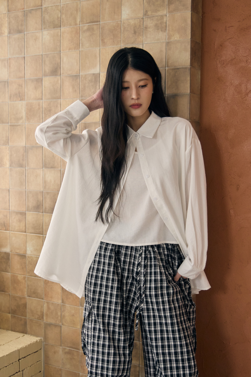 挺版垂墜兩件套襯衫