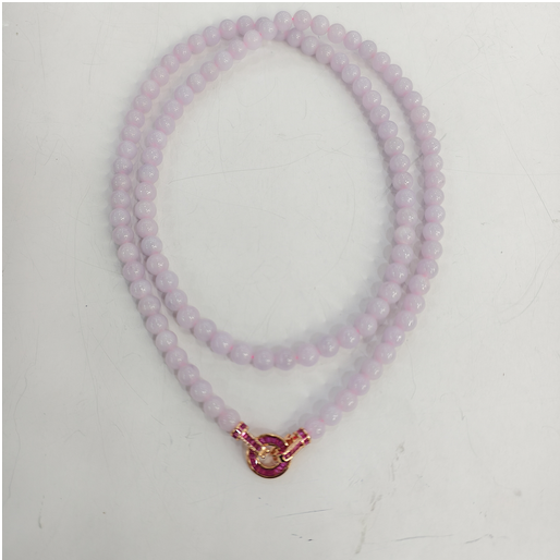 0401gz48-翡翠-翡翠紫羅蘭項鏈6mm（A48）