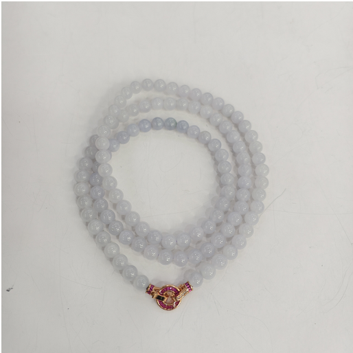 0401gz49-翡翠-翡翠紫羅蘭項鏈7mm（A49）