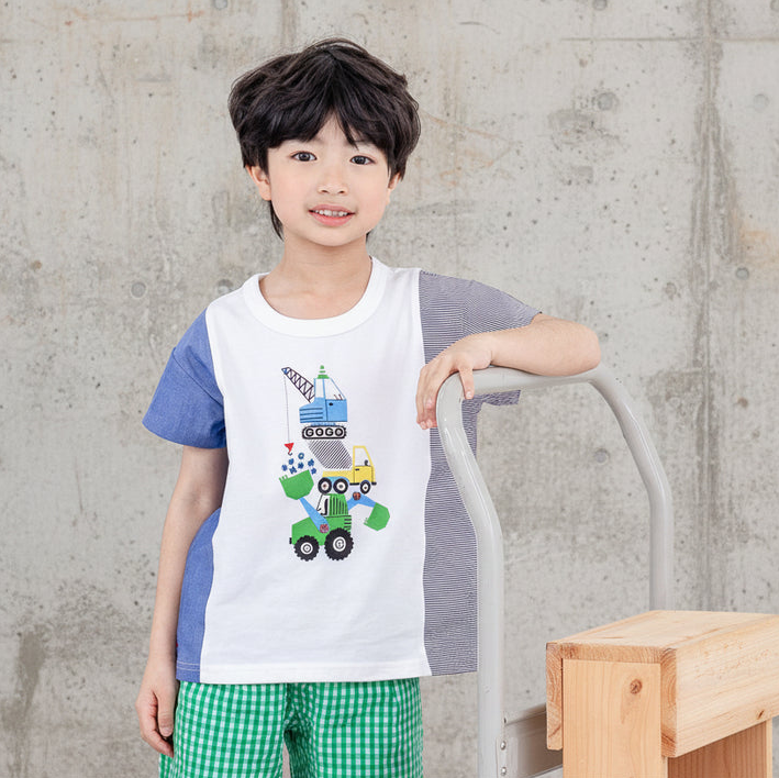 BYC03T134WE Rag-mart-日系工程疊疊樂拼接上衣