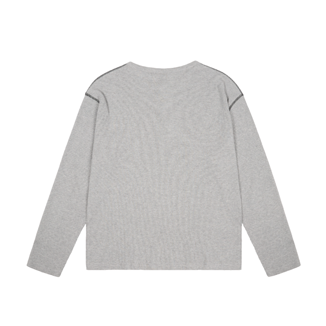 AAKAM Henry Neck Waffle Long Sleeve 華夫格長T | FLOMMARKET