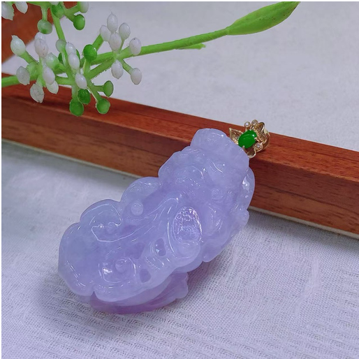 0401gz83-翡翠-18K紫羅蘭貔貅（A83）