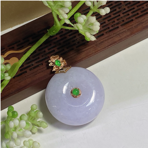 0401gz84-翡翠-K玫紫羅蘭肉扣（A84）