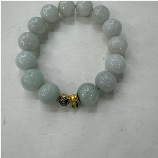 0401gz91-翡翠-紫羅蘭翡翠13mm翡翠手鏈（A91）