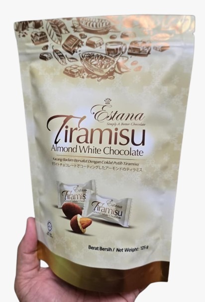 Estana Tiramisu Almond White Chocolate 125g