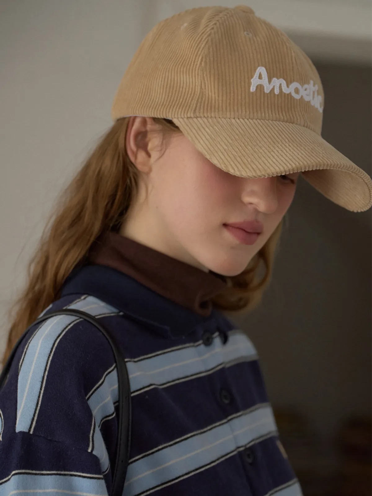 ANOETIC CORDUROY LETTERING BALL CAP