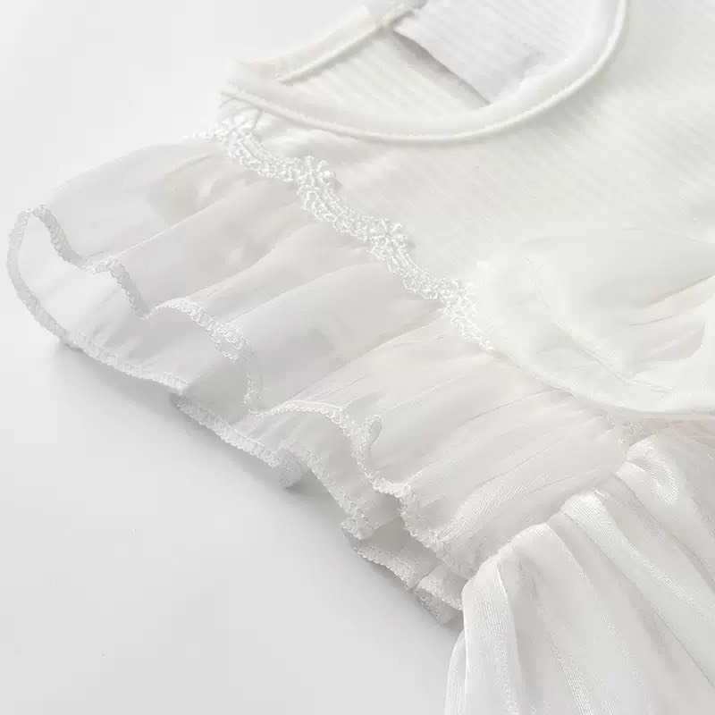 大蝴蝶結蕾絲包屁衣|含髮帶