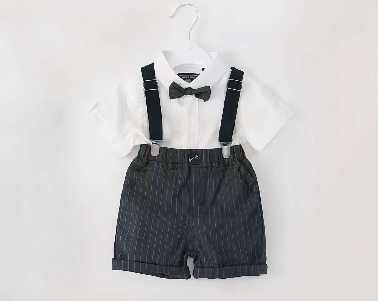 寶寶領結吊帶褲套裝