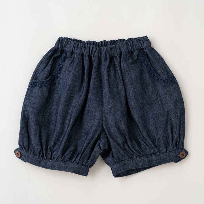 BYC03B138BL Rag-mart-深藍色牛仔泡泡短褲