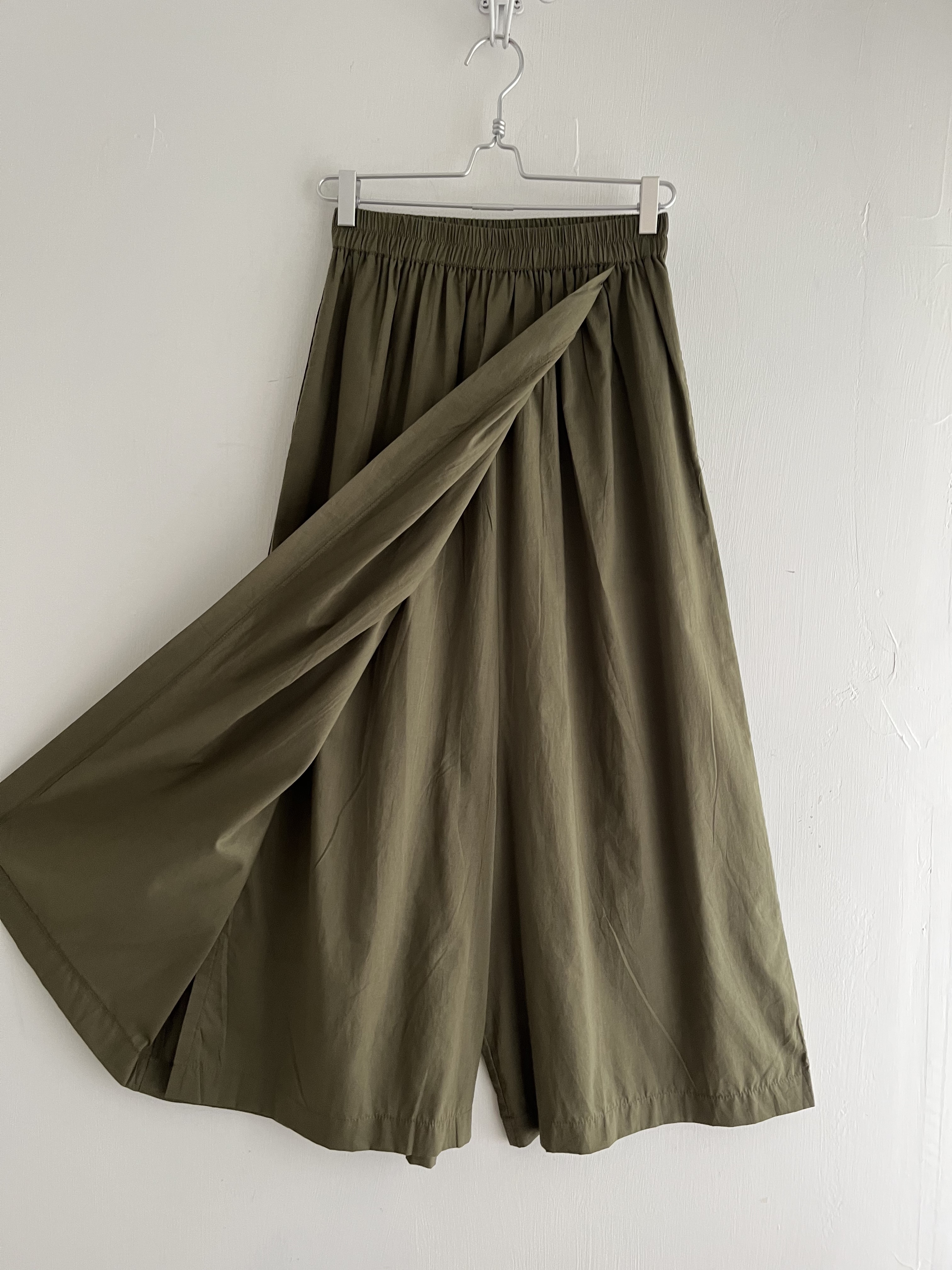 綠色全橡筋裙褲