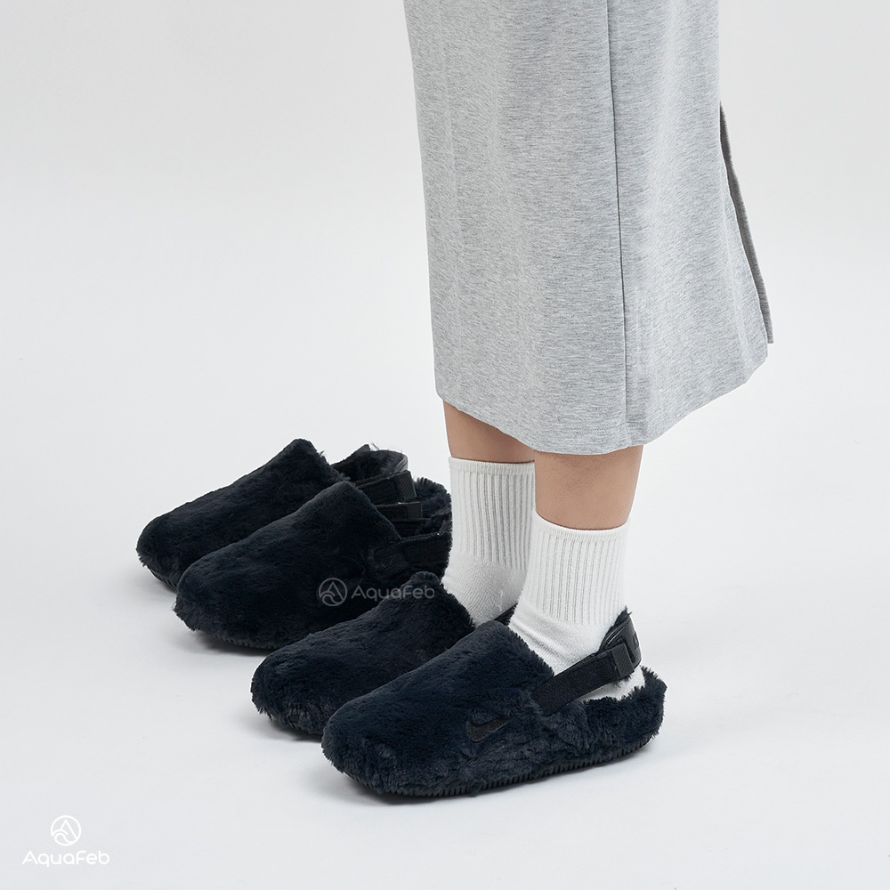 Nike Calm Mule SE 女 黑 絨毛 穆勒鞋 拖鞋 懶人鞋 勃肯鞋 休閒鞋 FZ3118-001