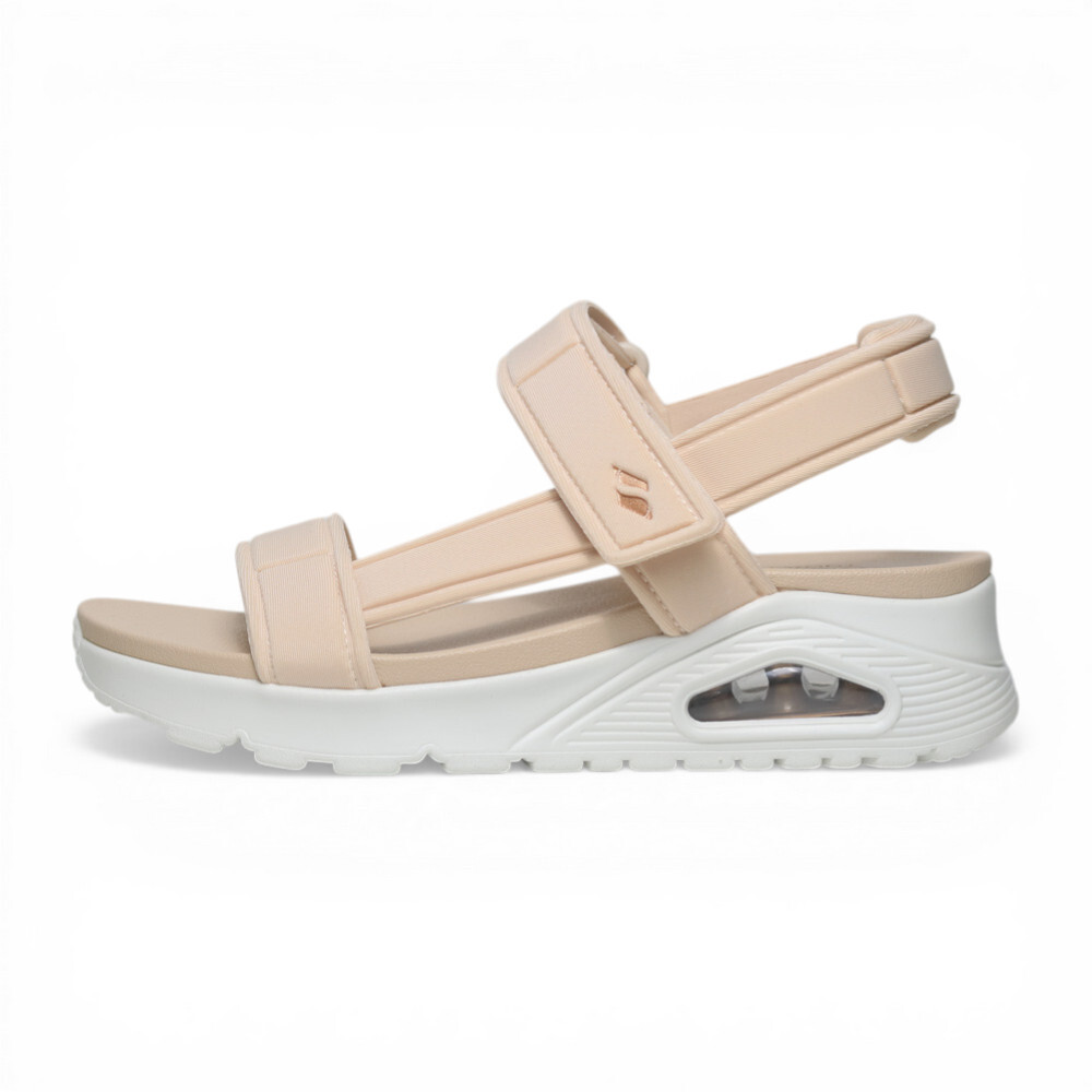 SKECHERS 涼鞋 UNO 米膚色 氣墊 涼拖鞋 女 119813NAT