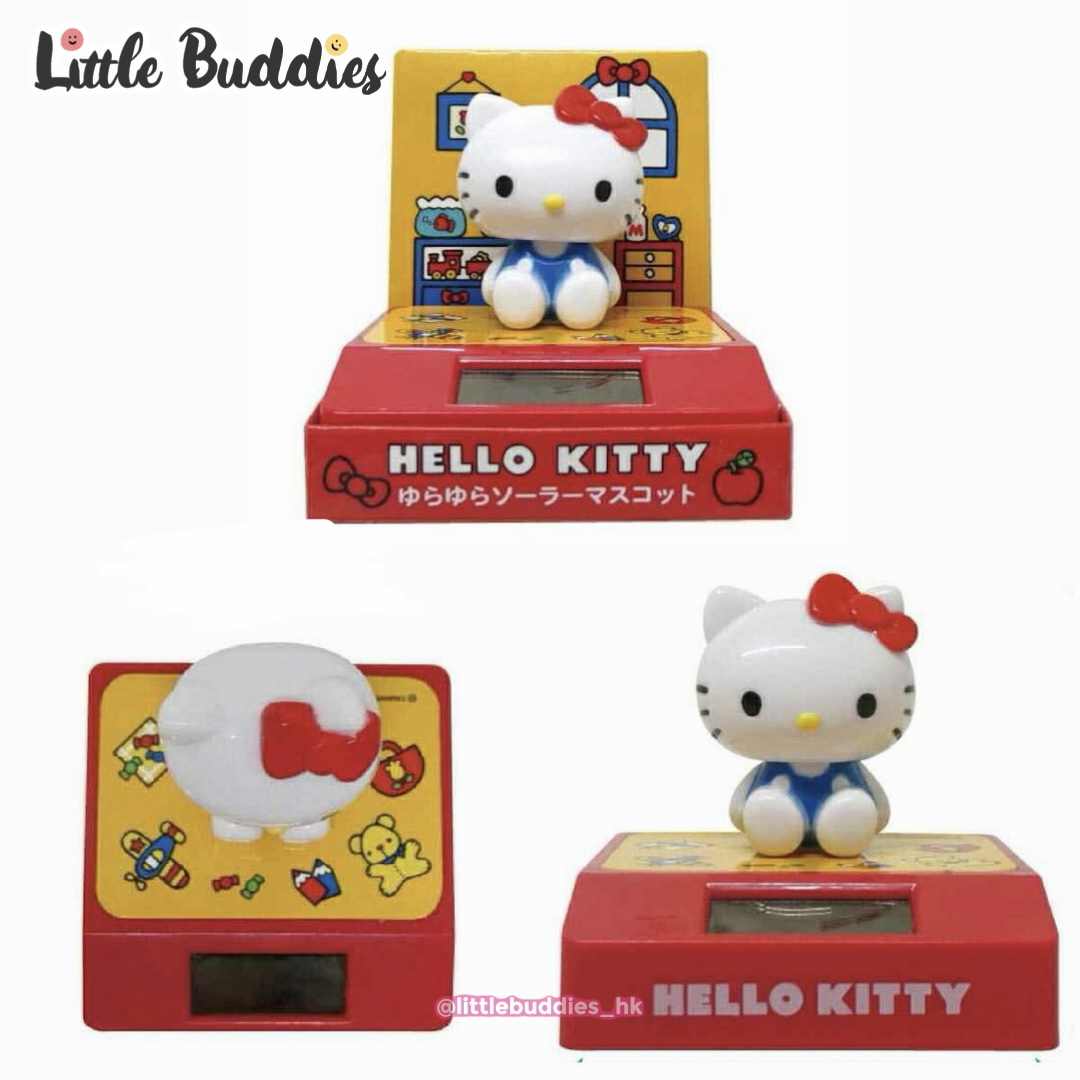 日本 Sanrio Hello Kitty 太陽能搖頭公仔擺設