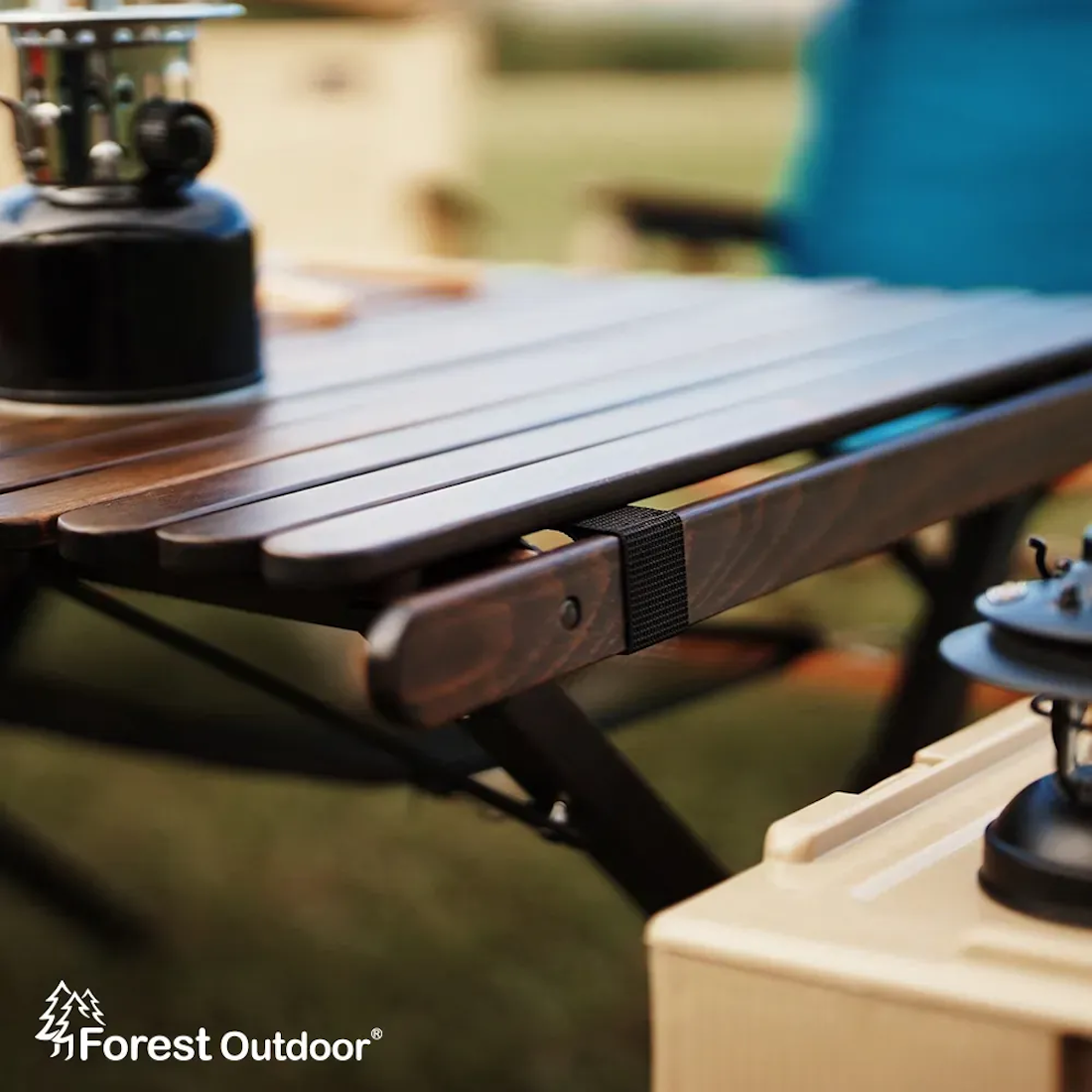 【福利】Forest Outdoor 深棕色櫸木蛋捲桌 90x60cm