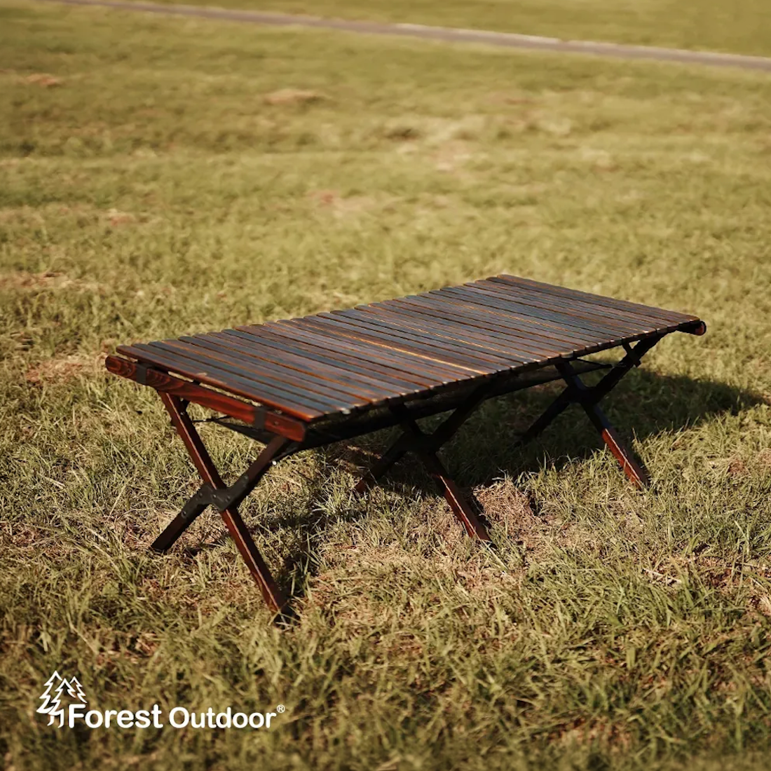【福利】Forest Outdoor 深棕色櫸木蛋捲桌 90x60cm