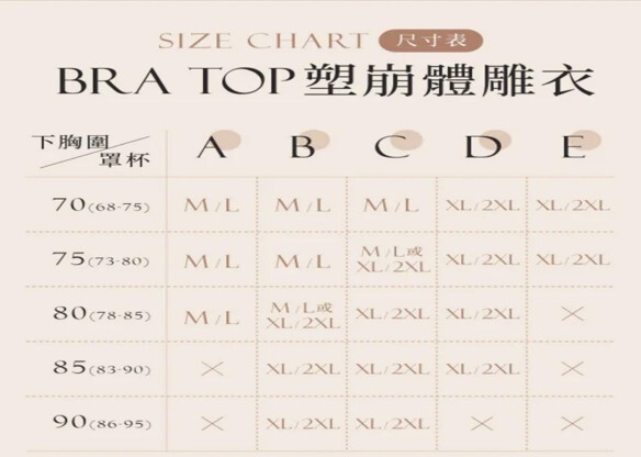 BRA TOP塑崩體雕衣--全新火山岩紗*黑/啡 (M/L)(XL/2XL)*滿$899包京東送貨上門*24live