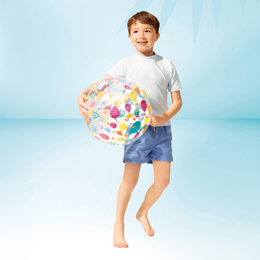 活潑印花充氣沙灘球