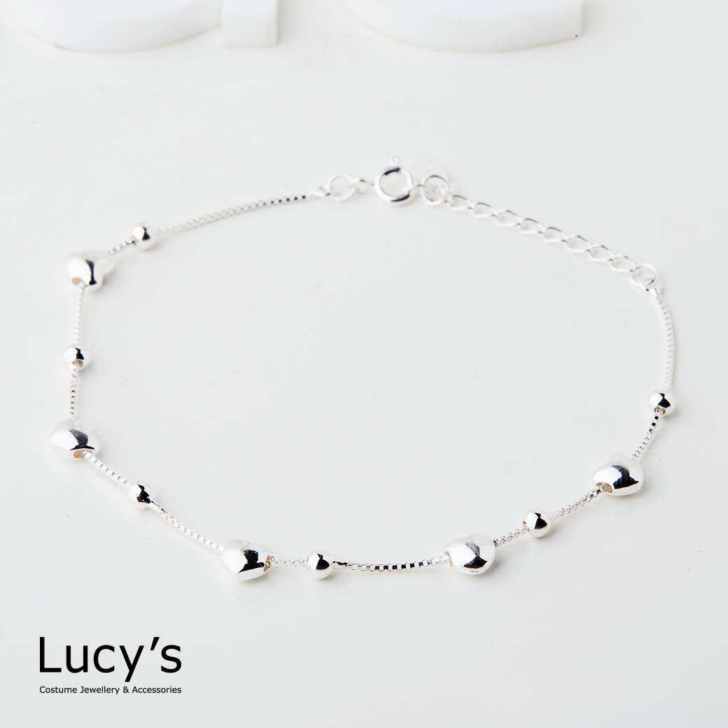 925純銀 胖胖心 手鍊 (126514)