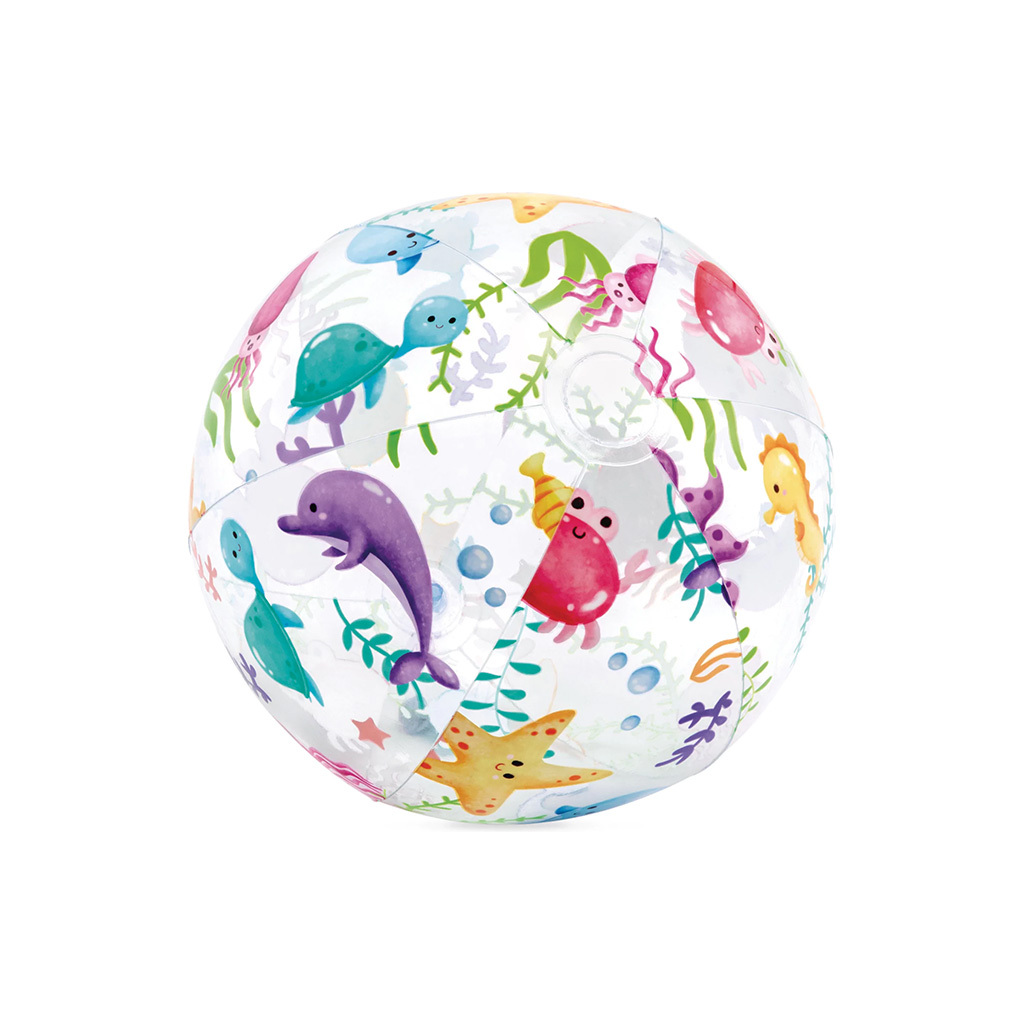 活潑印花充氣沙灘球