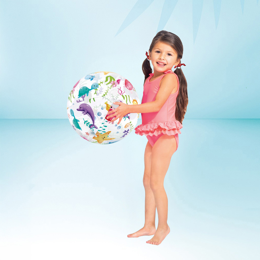 活潑印花充氣沙灘球