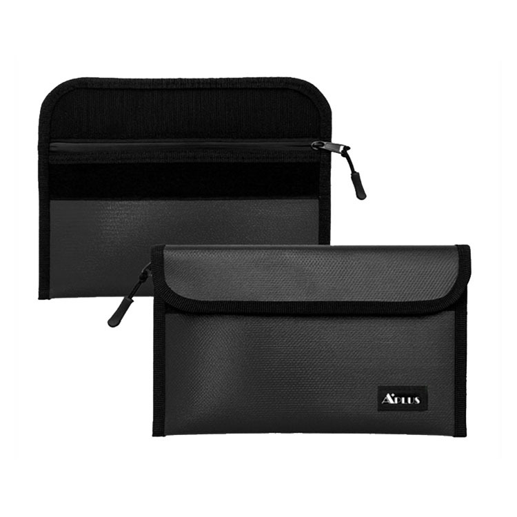 【APLUS】行動電源防爆袋-黑/藍/銀色 耐火燃耐高溫  360度全面防水 旅遊出差必備