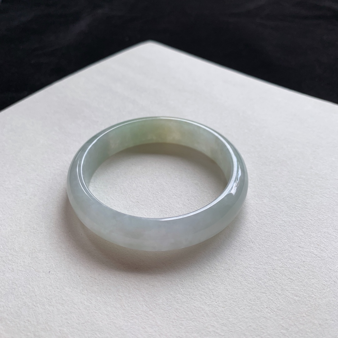 32513 55.5mm黃翡正圈翡翠手鐲 (54-56)