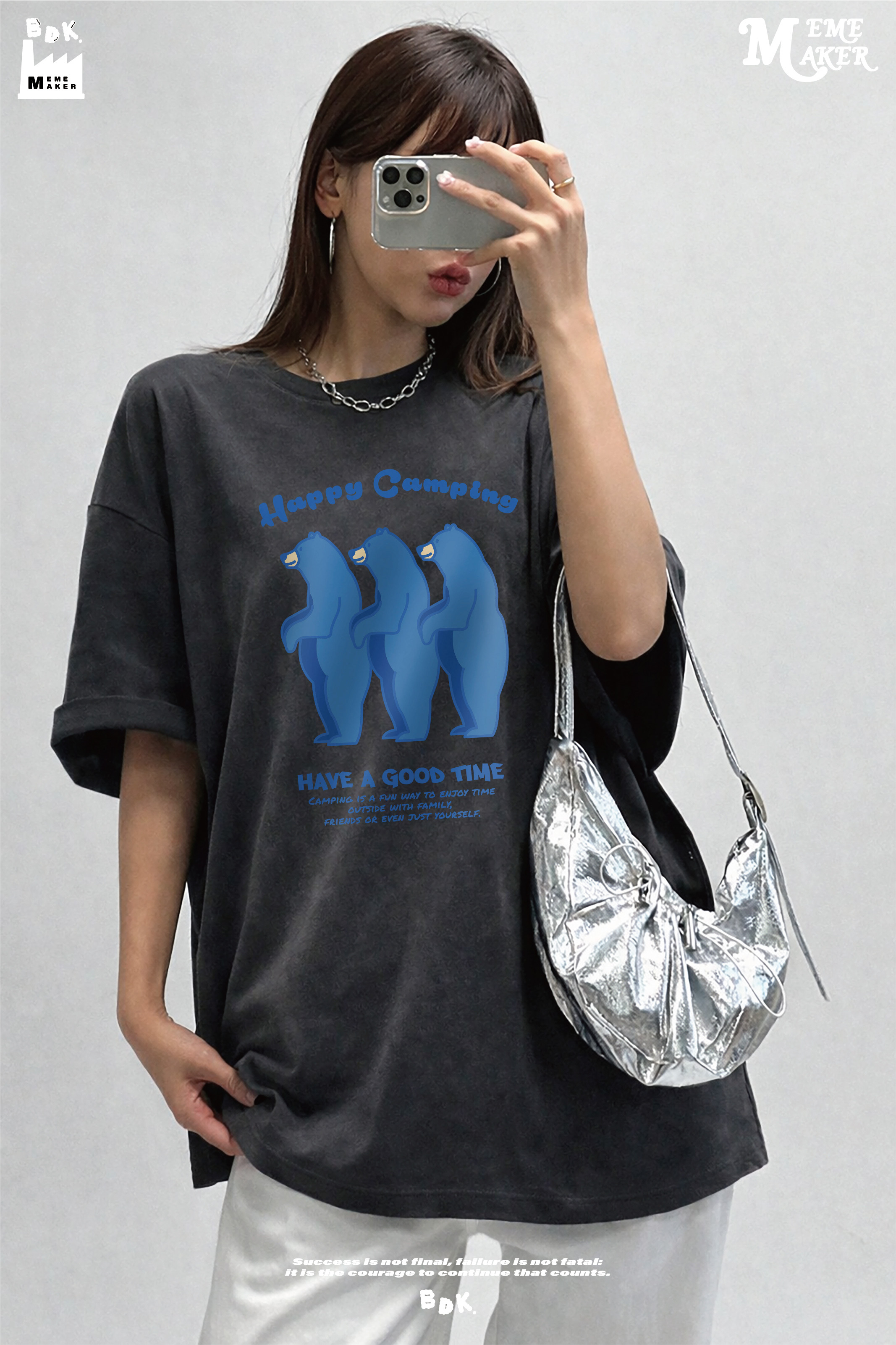 BDK.製造 - 熊熊排排站 - 水洗短T〈BDK2620〉