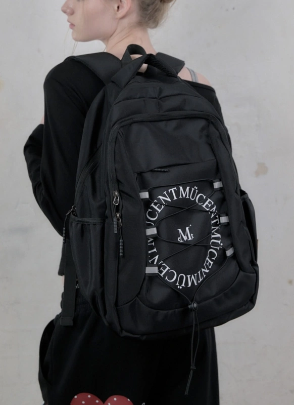 🇰🇷韓國 MUCENT TRAVIN ARC LOGO 後背包 黑