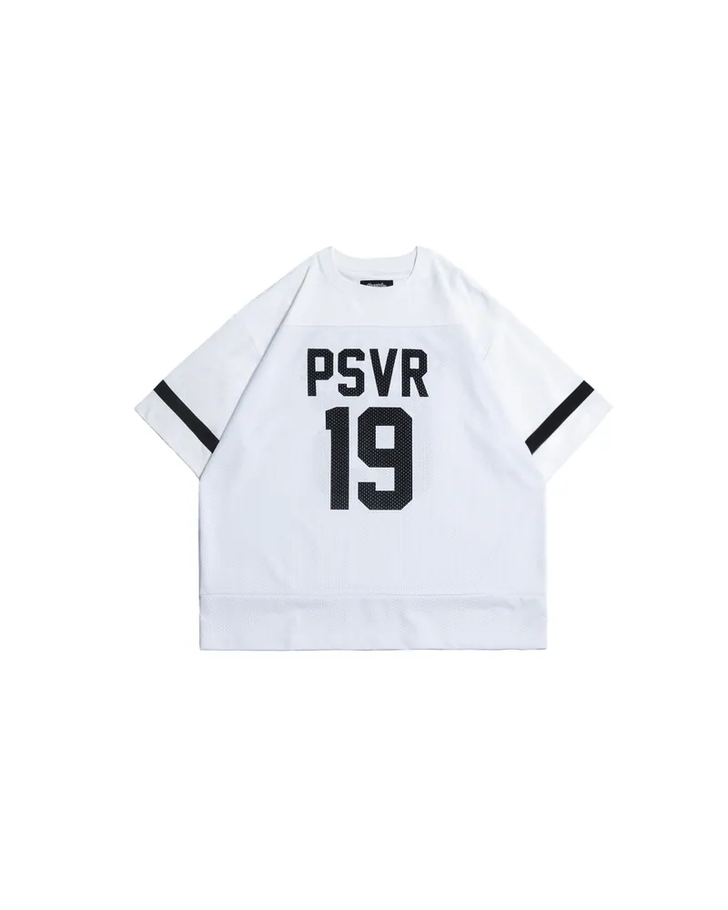 PERSEVERE MESH SPLICE JERSEY T-SHIRT - WHITE