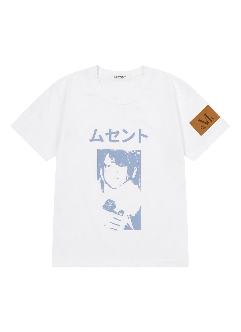 【 4/19收單 】MUCENT YURAKI 日系印花皮革標短袖 T 恤 韓國