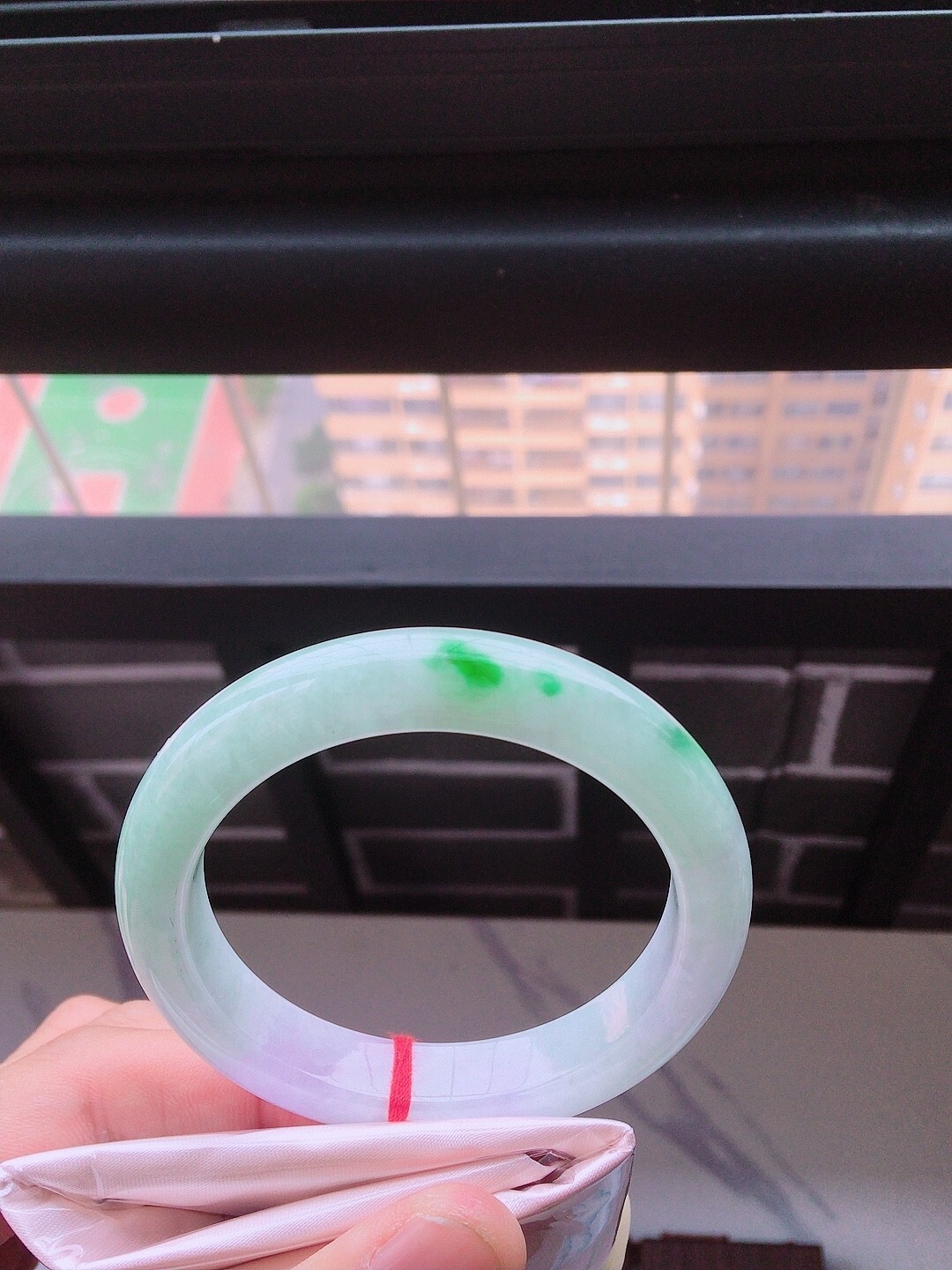 32516 55.5mm春彩翡翠手鐲 (54-56)