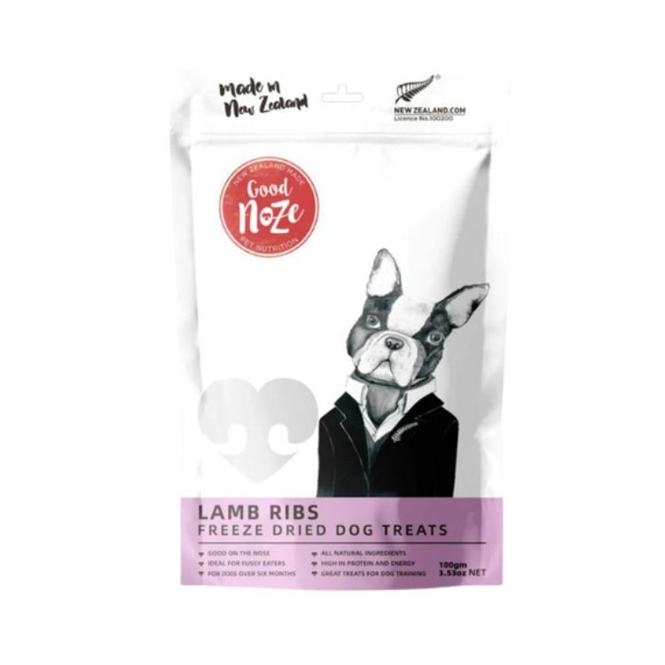 Goodnoze｜狗狗凍乾零食-原條草飼小羊排 100g